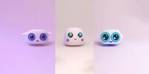 Cute 3D Blobs generated by dalle