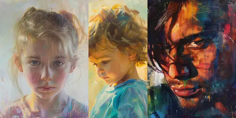 Modern Portrait Art generated by undefined