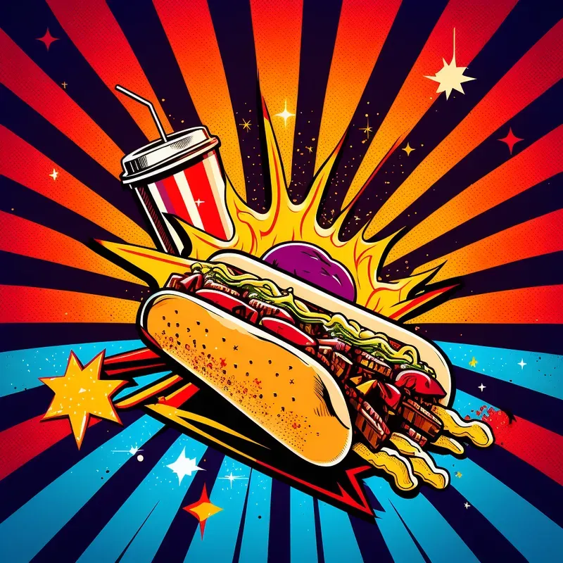 Pop Art Style - Fast Food Takeaways