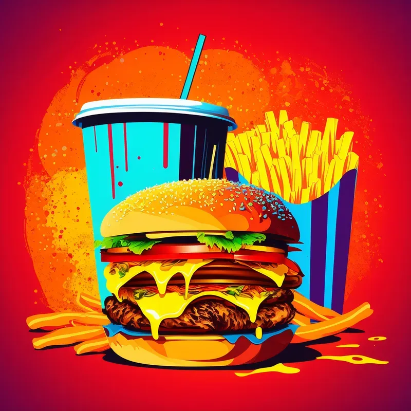 Pop Art Style - Fast Food Takeaways