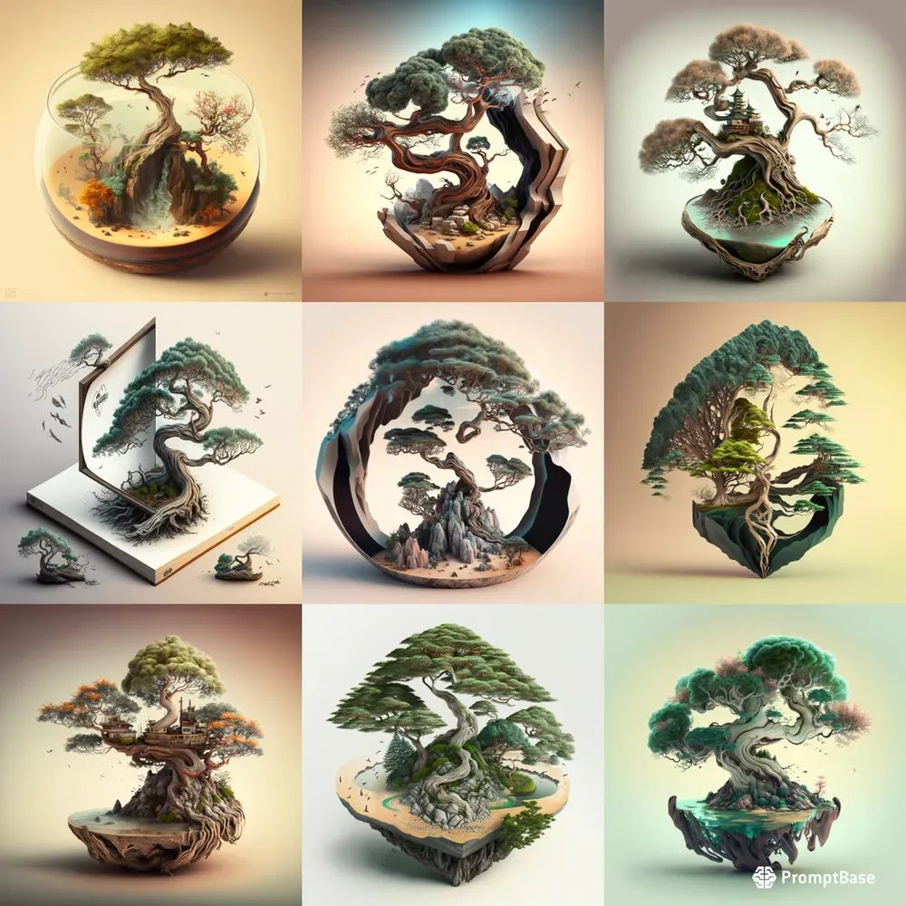 Impossible Bonsai Illustrations