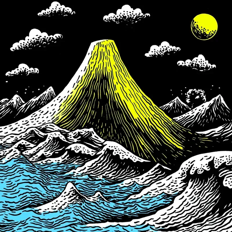 Quirky Black And White Line Art Series