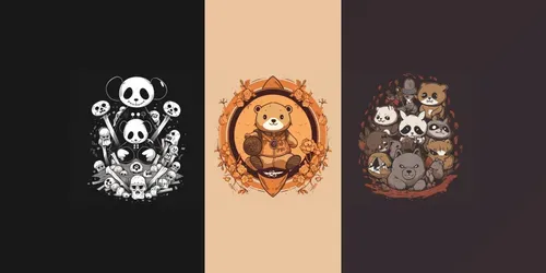 Tshirt Cartoon Animal Groups generated by midjourney