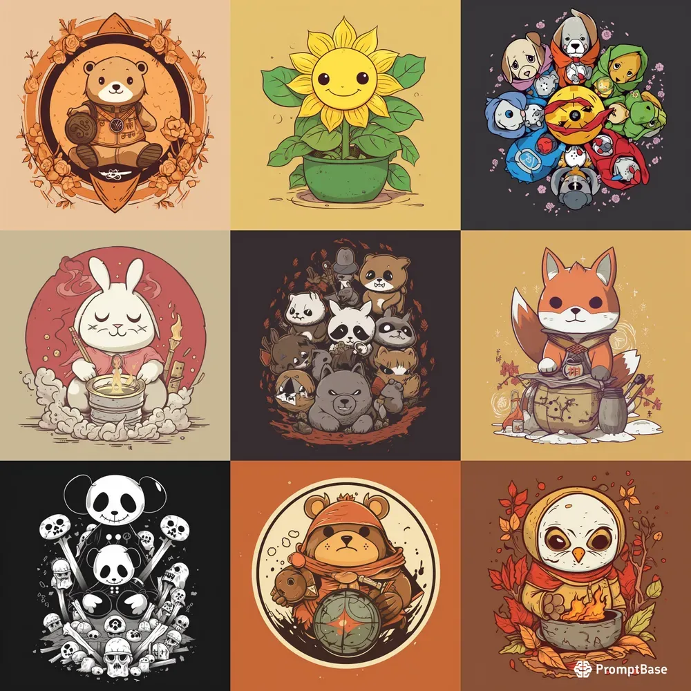 Tshirt Cartoon Animal Groups