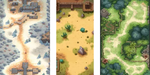 Tabletop RPG Maps Outdoor Environments generated by midjourney