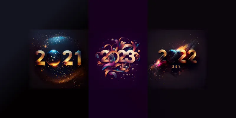 Happy New Year Banners For Every Year generated by undefined