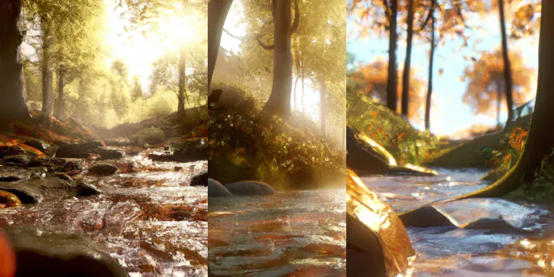 Cinematic Stream Background Photos generated by undefined