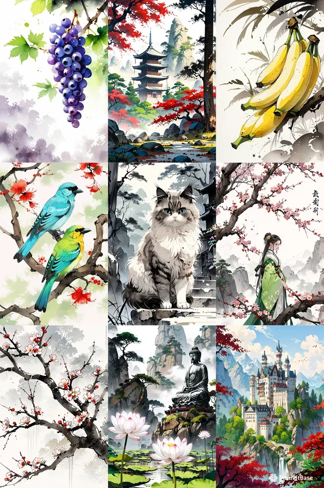 Chinese Ink Paintings Vs Anime Posters
