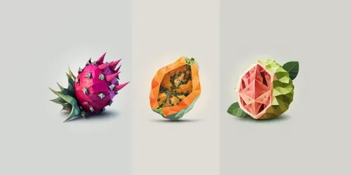 Stylised Fruits generated by midjourney