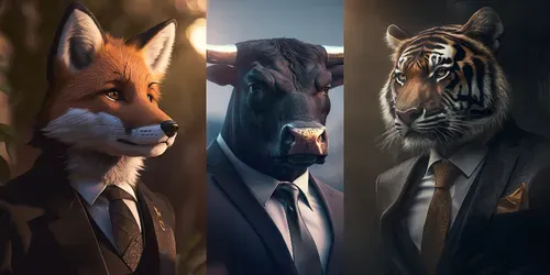 Wild Animals In Business Suits generated by midjourney