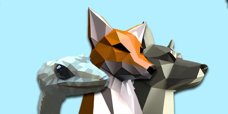 Minimalist Low Poly Animals generated by undefined