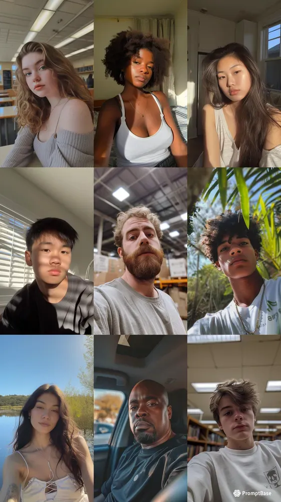 Candid Selfies Taken On Smartphones