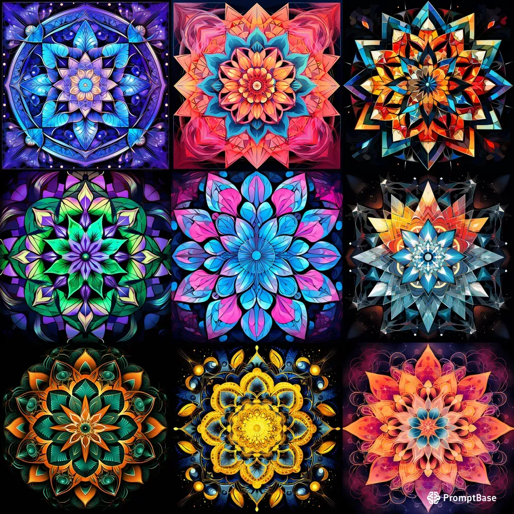 Fractal Geometric Mandalas