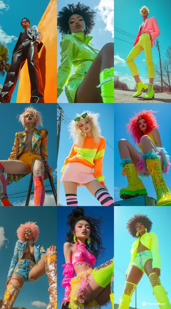 Neon Future Fashion Sexy Photo Shoots