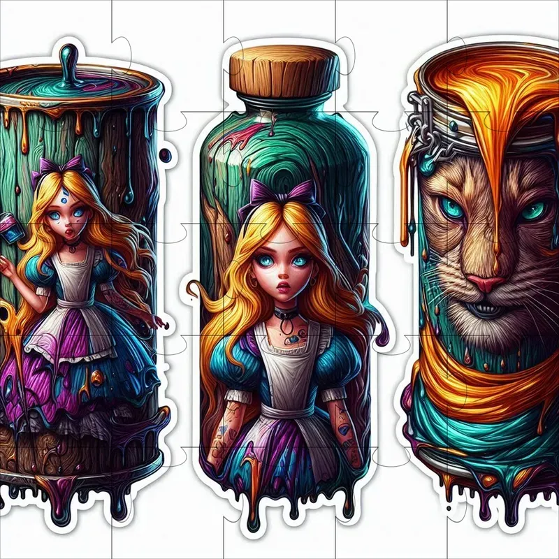 Alice In Wonderland Stickers