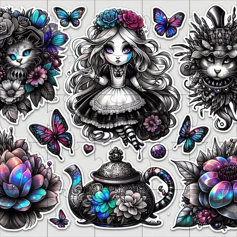 Alice In Wonderland Stickers