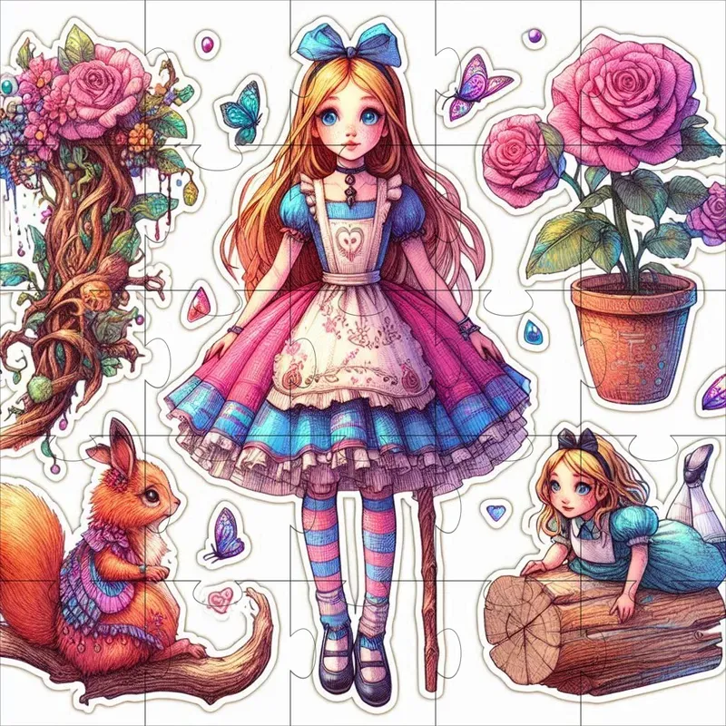 Alice In Wonderland Stickers