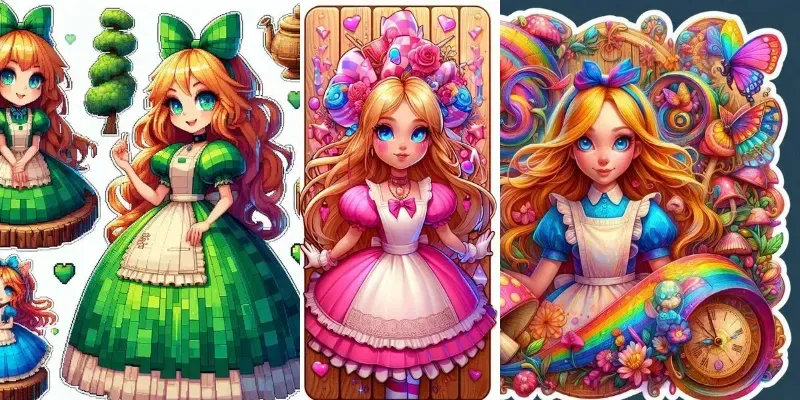 Alice In Wonderland Stickers generated by undefined