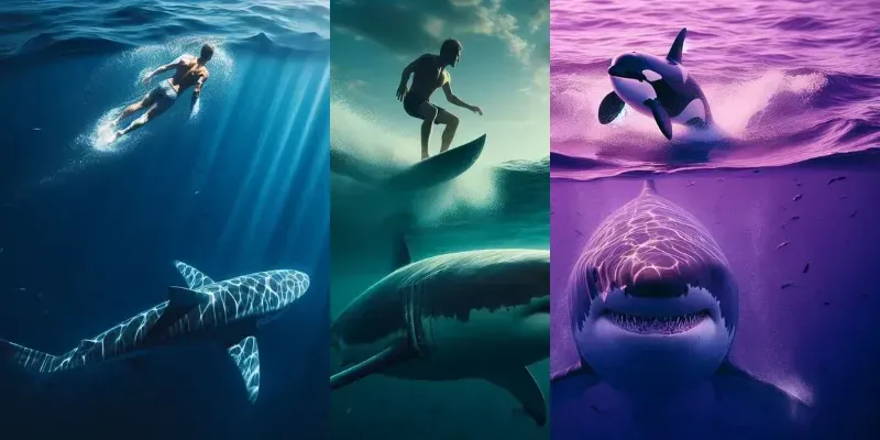 Realistic Shark Thumbnails generated by undefined