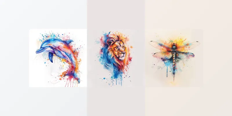 Watercolor Tattoo Designs generated by undefined