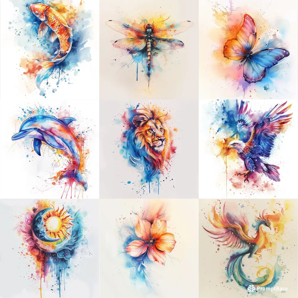 Watercolor Tattoo Designs