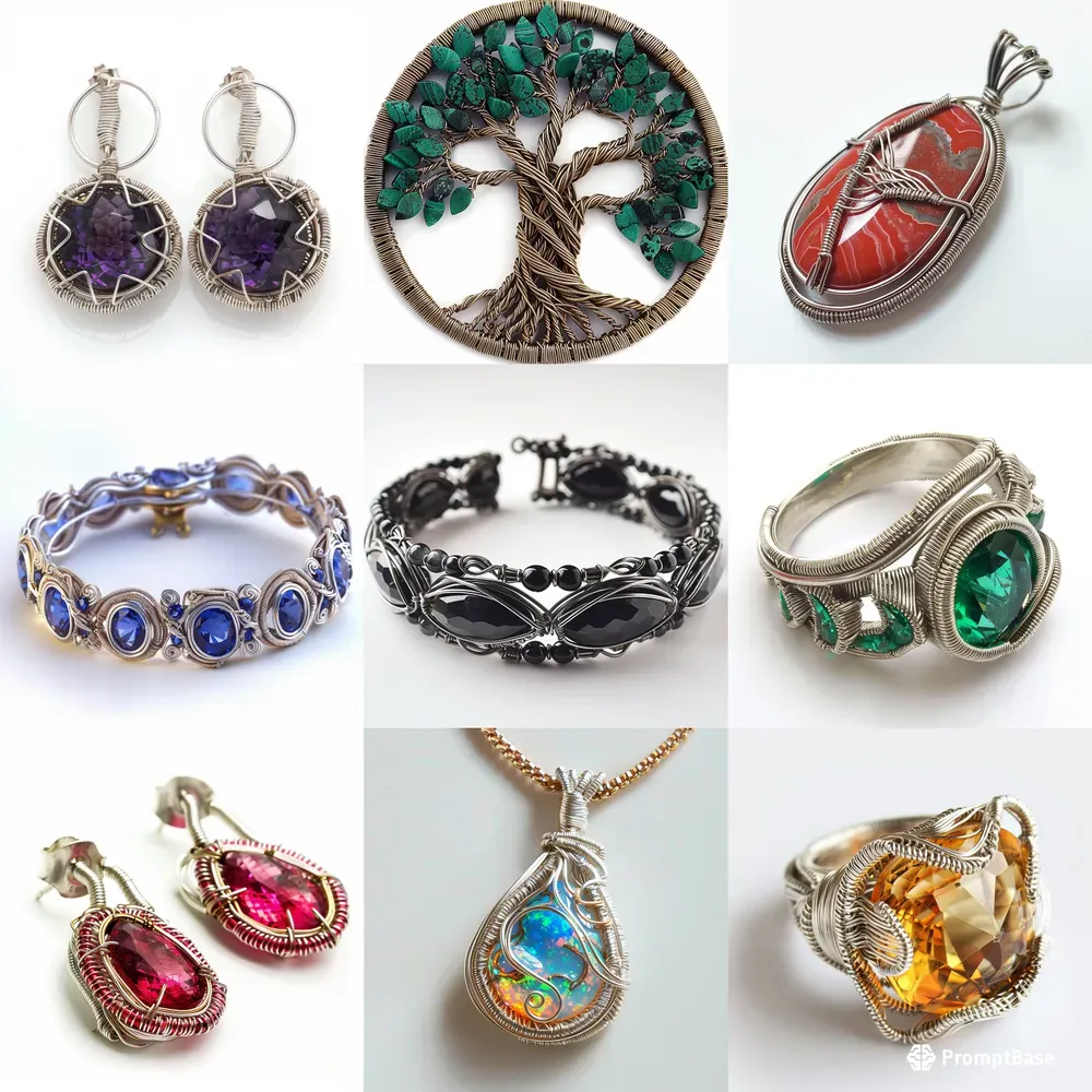 Wirewrapped Jewelry Clip Art