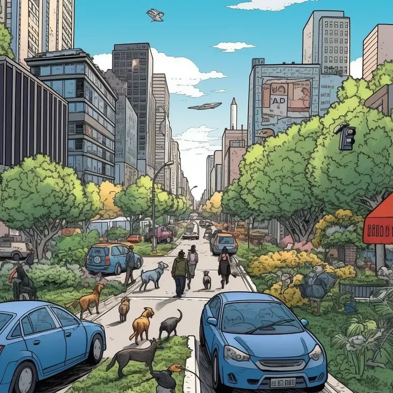 Big City Life Comic Art