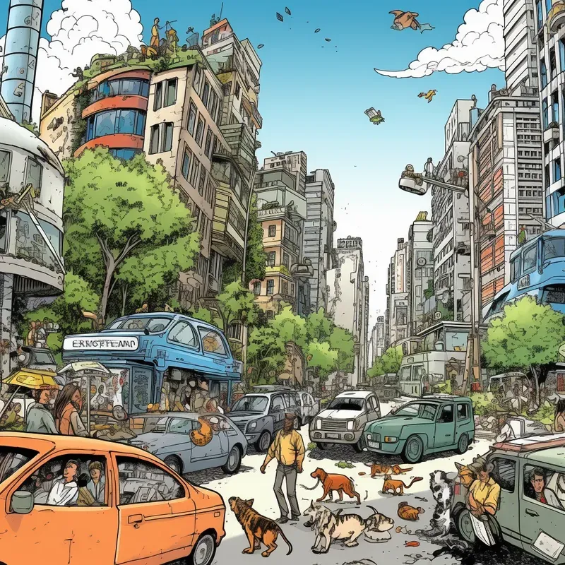 Big City Life Comic Art