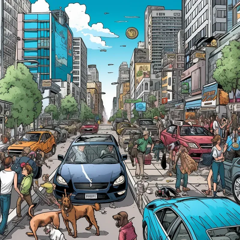 Big City Life Comic Art