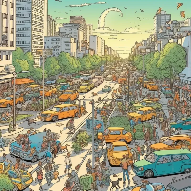 Big City Life Comic Art