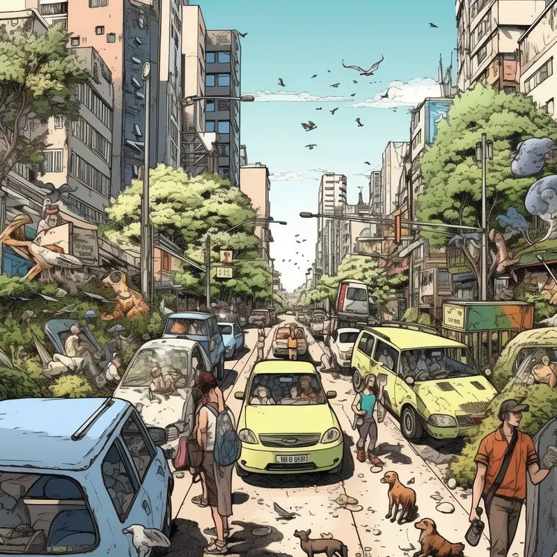 Big City Life Comic Art