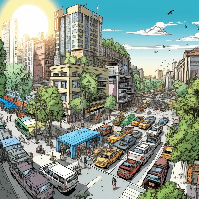 Big City Life Comic Art