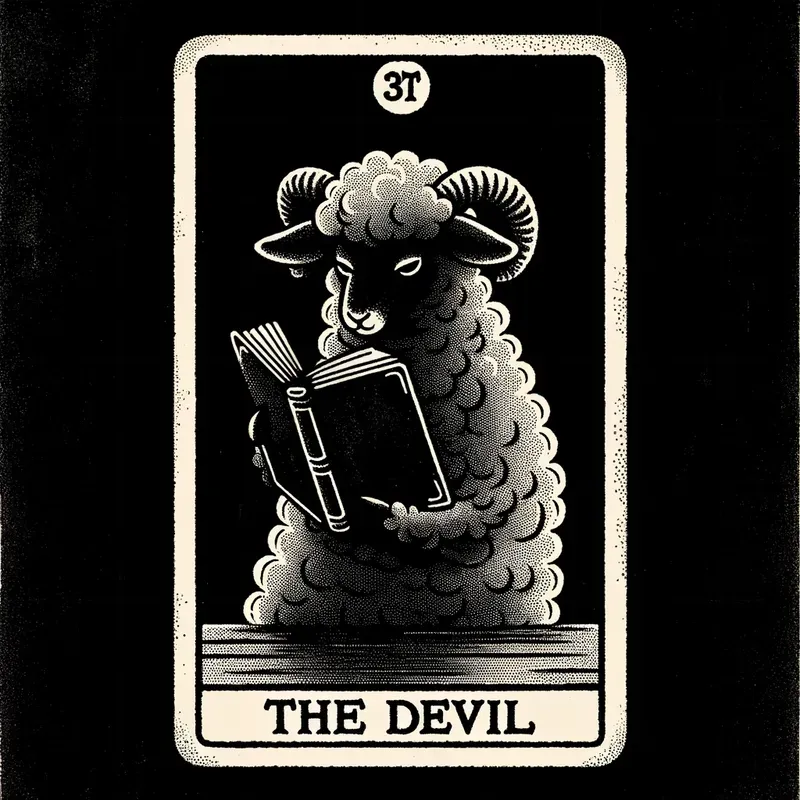 Cartoon Vintage Tarot Cards With Text