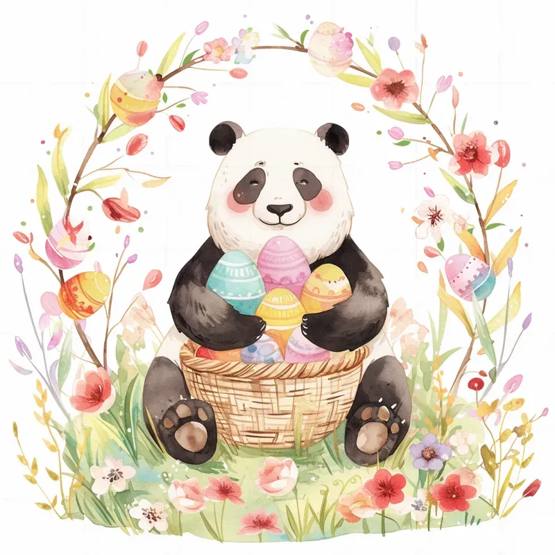Cute Watercolor Easter Clip Art