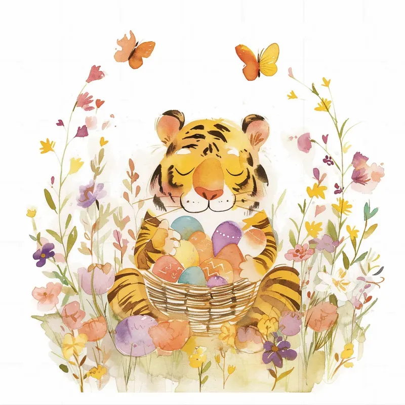 Cute Watercolor Easter Clip Art