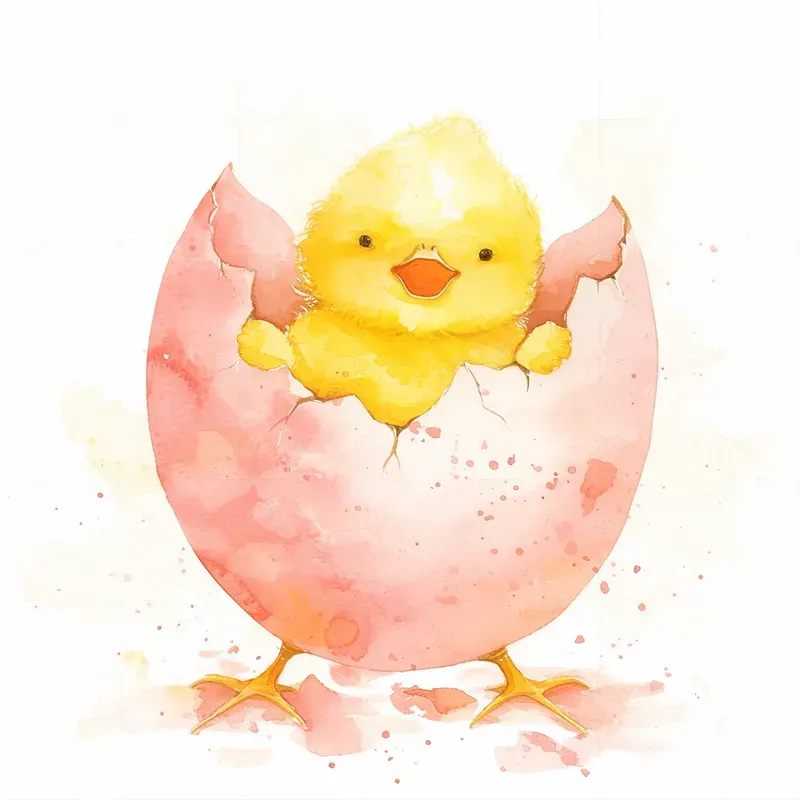 Cute Watercolor Easter Clip Art