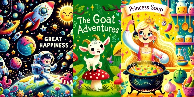Vibrant Children Book Covers generated by undefined