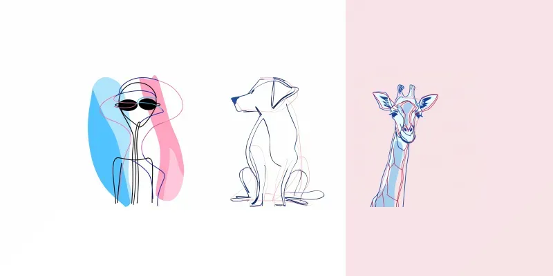 Continuous Line Drawing Art generated by undefined