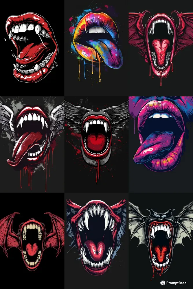 Mouth Logo T Shirt Designs