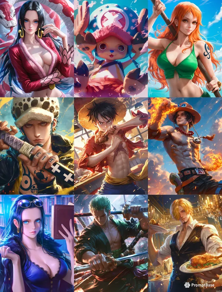 Semi Realistic One Piece Characters