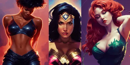 Illustrated Super Heros generated by midjourney