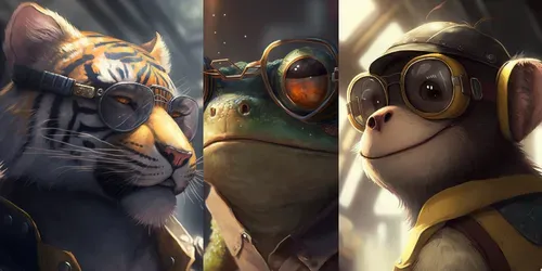 Cool Anthropomorphic Animals generated by midjourney