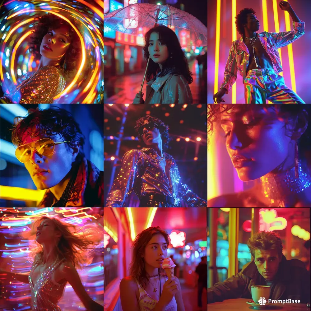 1980s Vibrant Glam Film Aesthetics