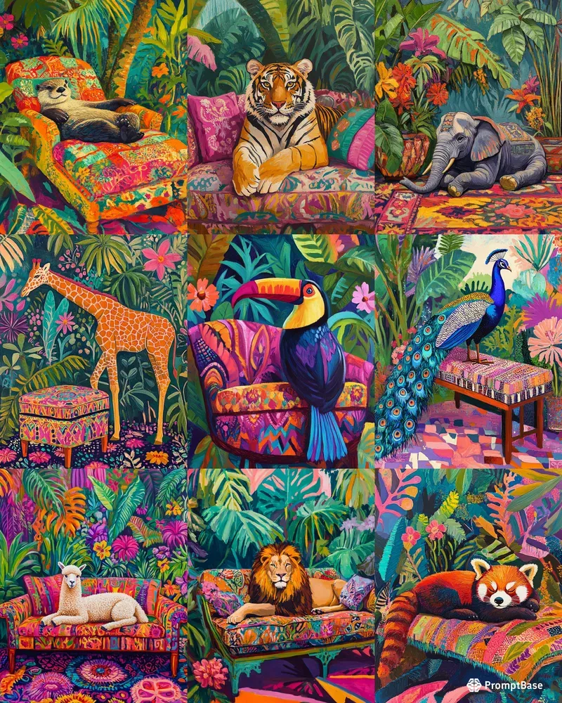 Tropical Retreat Oil Paintings