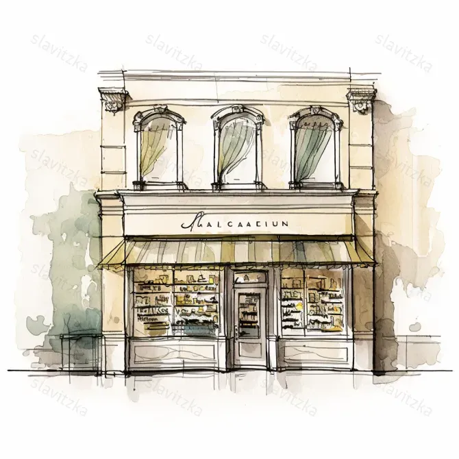 Architecture Facades Watercolors