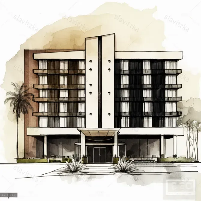 Architecture Facades Watercolors
