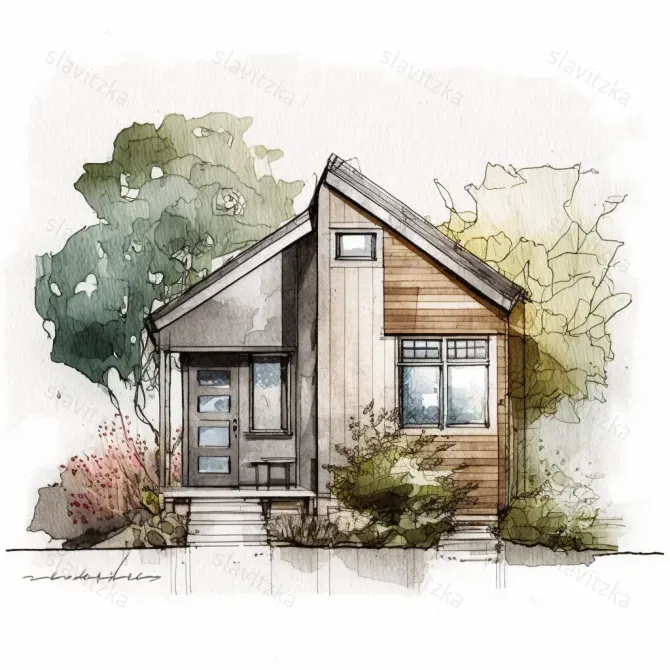 Architecture Facades Watercolors