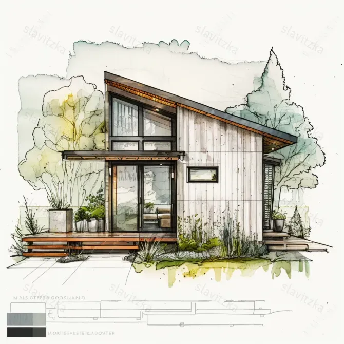 Architecture Facades Watercolors
