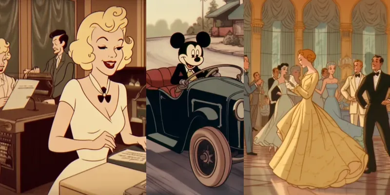 20s Retro Animation Scenes generated by undefined