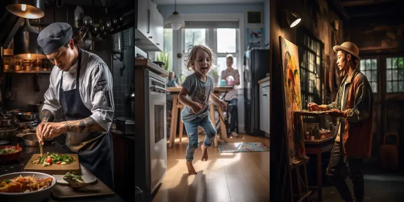Everyday People Activity Realistic Photo generated by undefined
